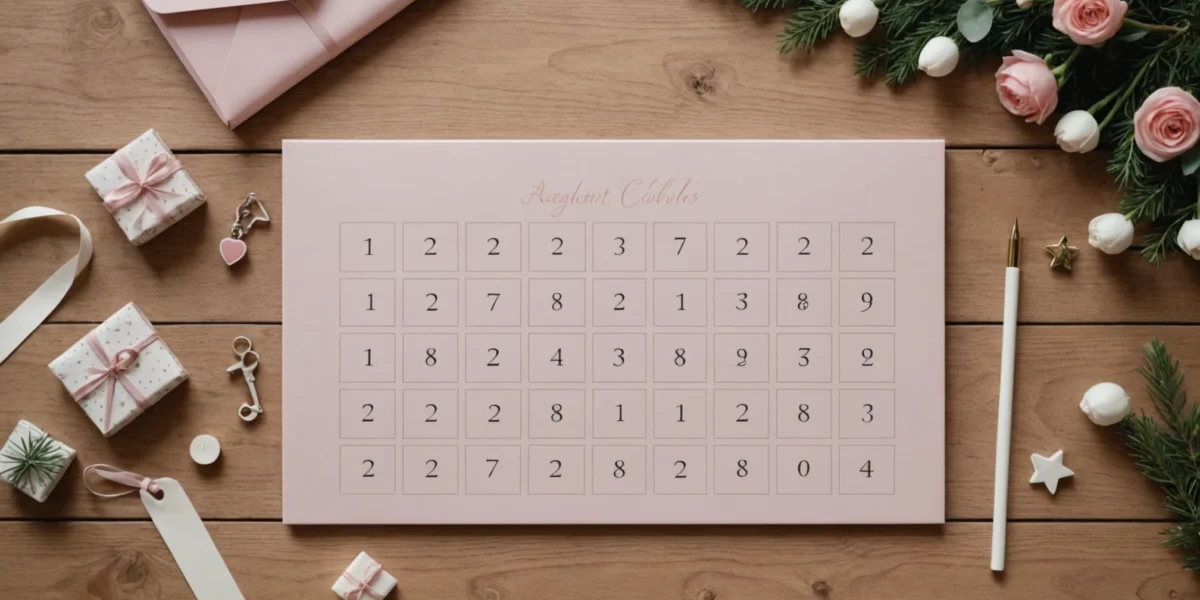 chiffre calendrier de l'avent à imprimer gratuit